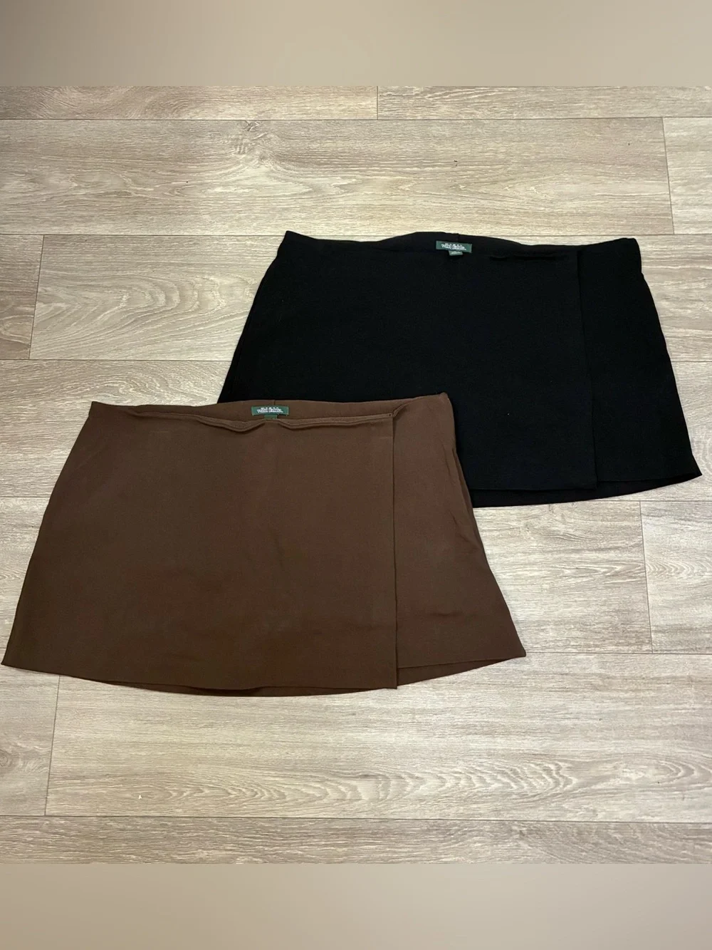 Black & Brown Mini Skirt Duo